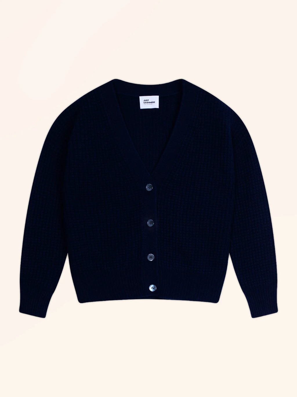 CLARA Strickjacke V-Ausschnitt 6-fädig Marineblau