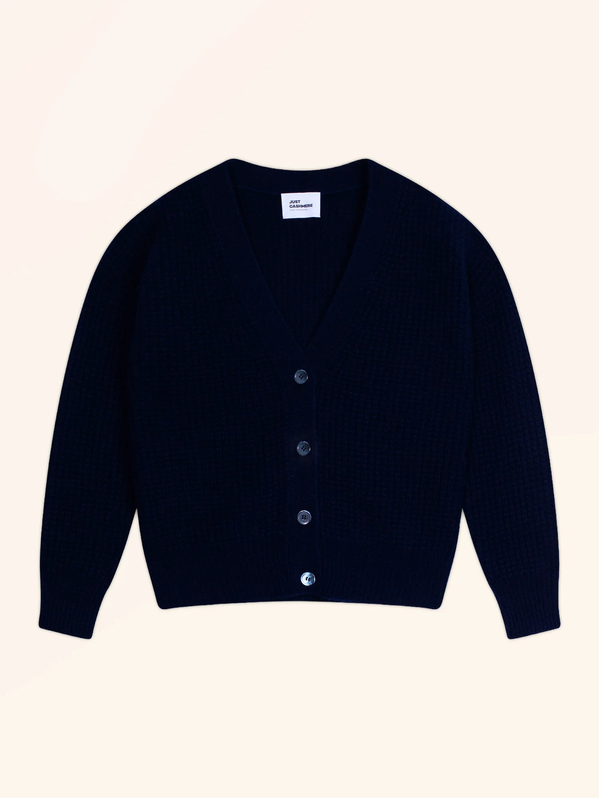 CLARA Strickjacke V-Ausschnitt 6-fädig Marineblau