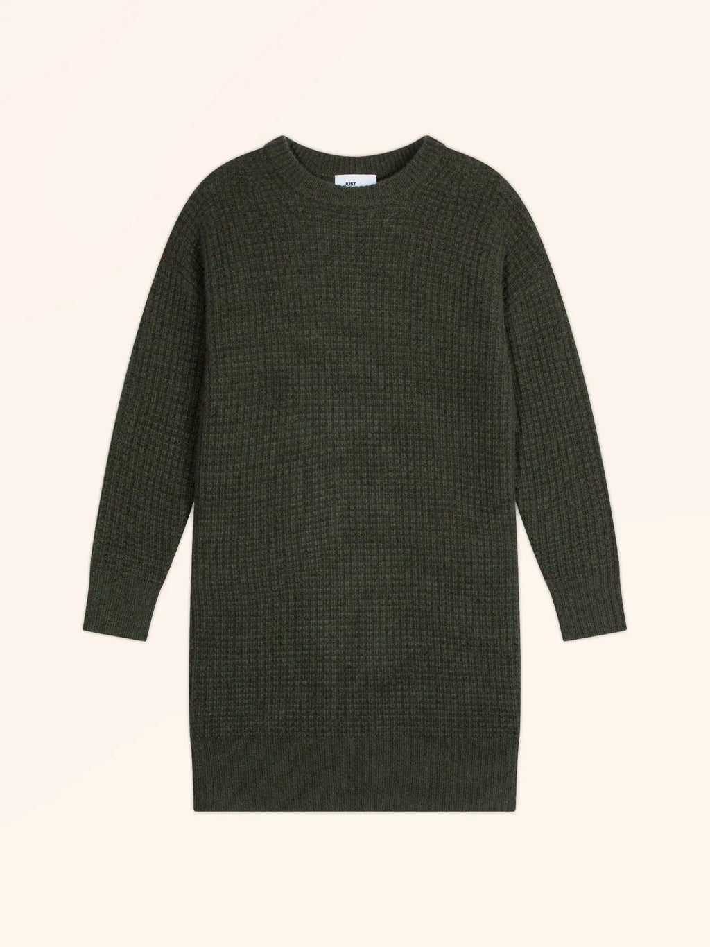 ELENA Dress Crew Neck 6 Ply Heather Khaki
