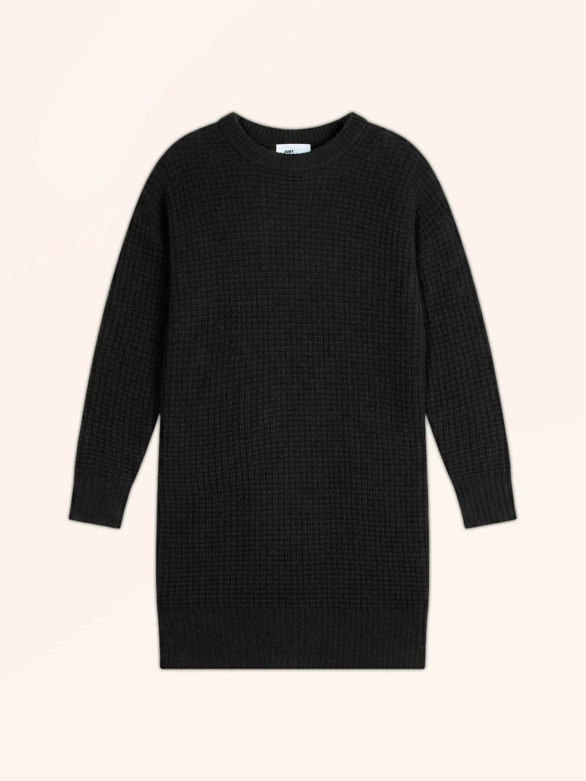 ELENA Robe Col Rond 6 Fils Noir