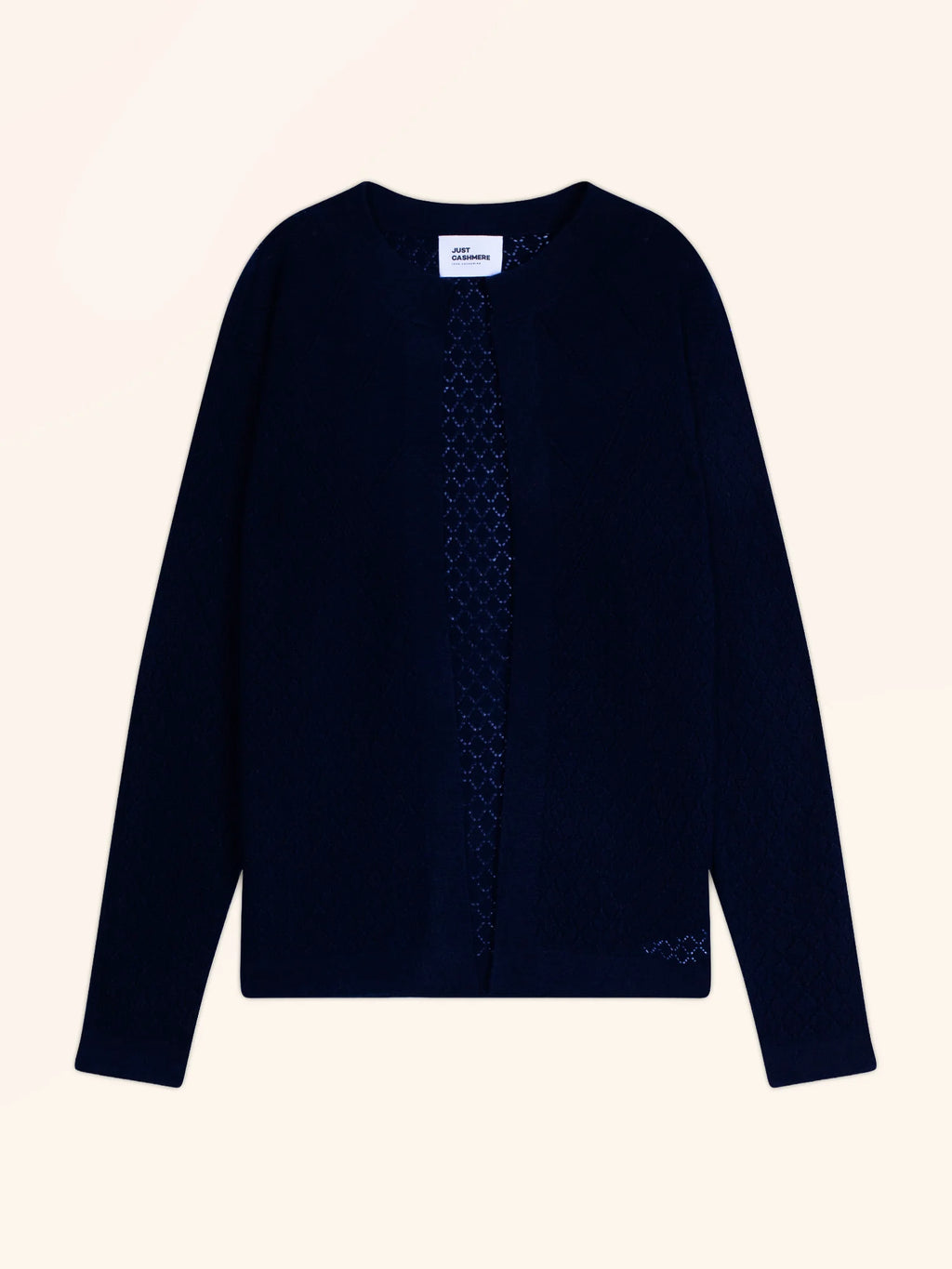 MYA Gilet Ouvert Col Rond Bleu Marine