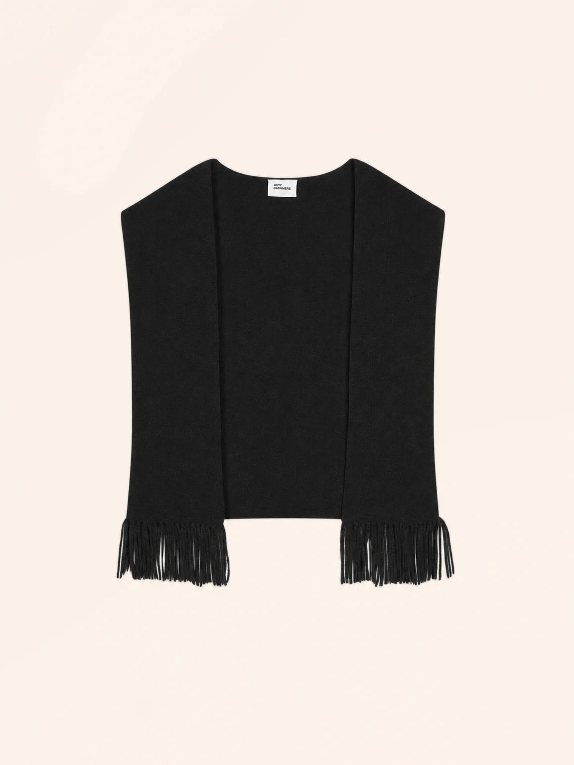 VICTOIRE Vest Sleeveless with Fringes Black