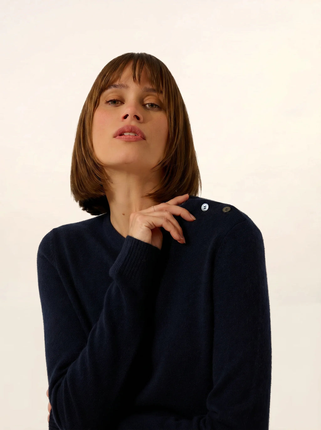 ORELIEN Pullover Rundhalsausschnitt Marine Marineblau