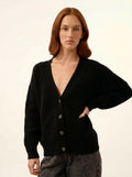 CHODRAK Cardigan V-Neck 8 Ply Black