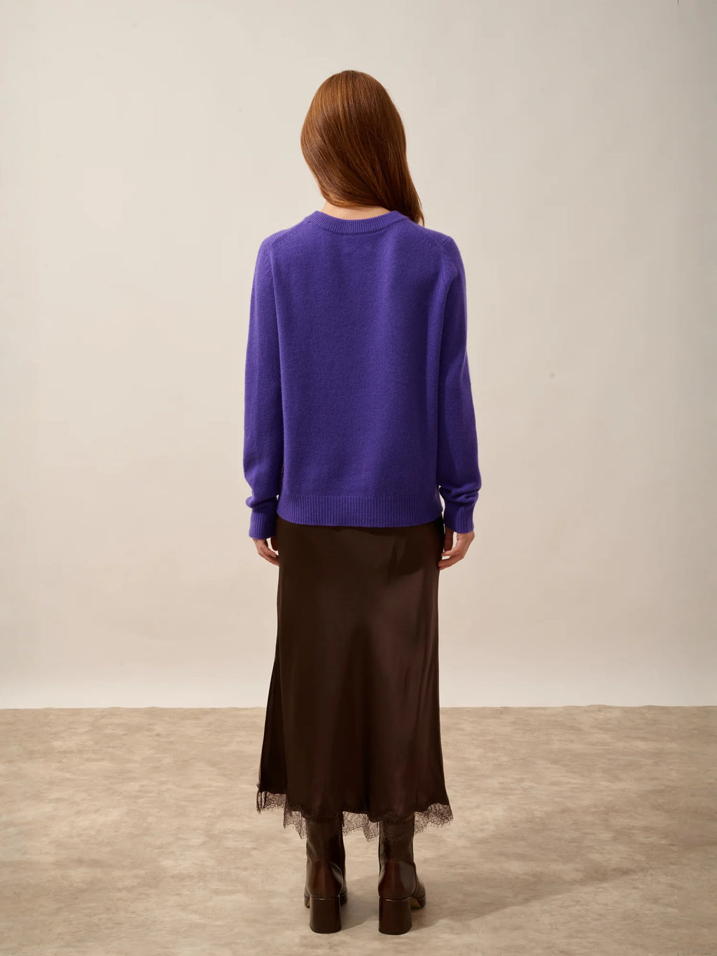 LEXINI Pullover Rundhalsausschnitt 4-fädig Amethyst