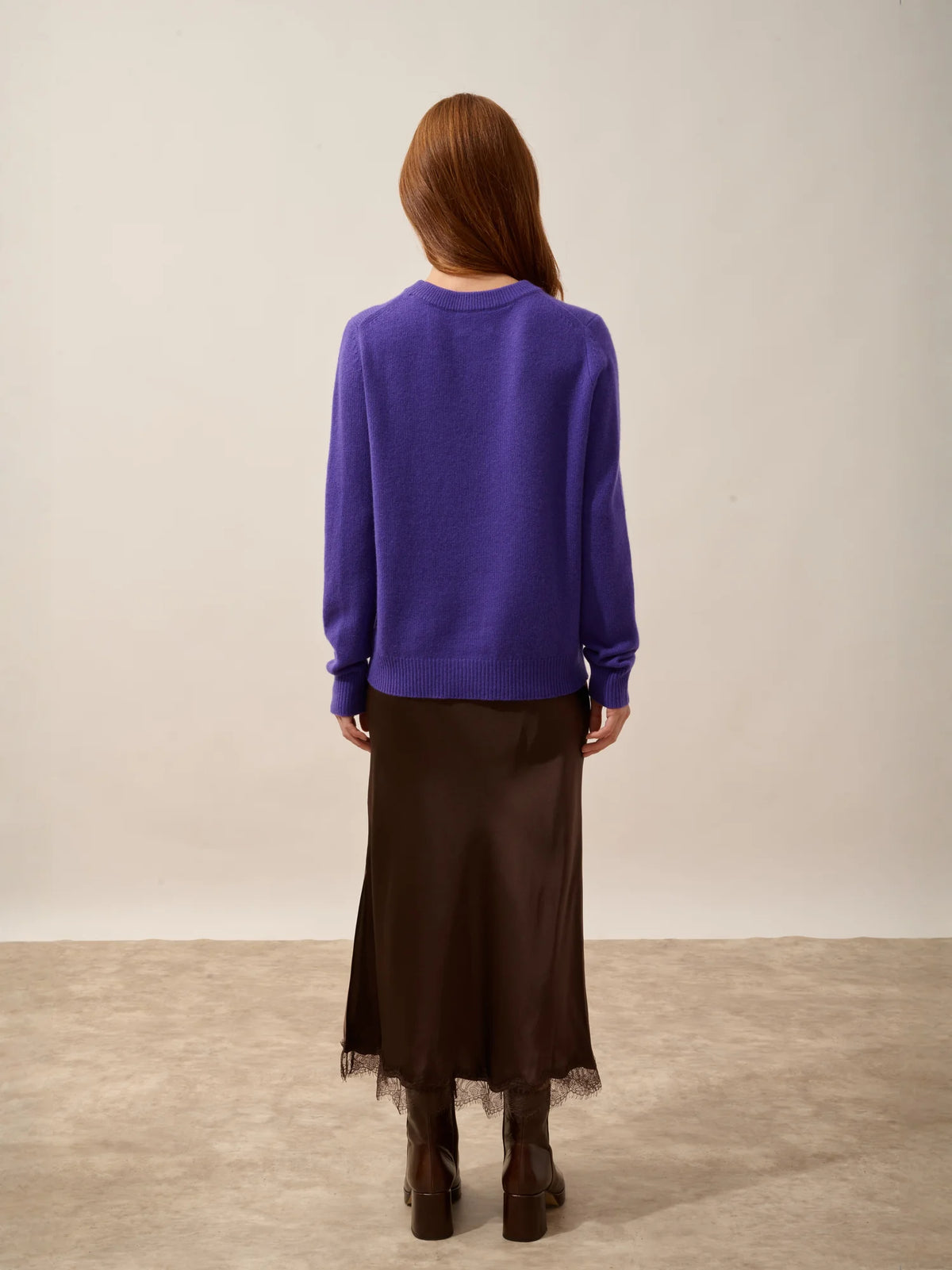 LEXINI Pullover Rundhalsausschnitt 4-fädig Amethyst