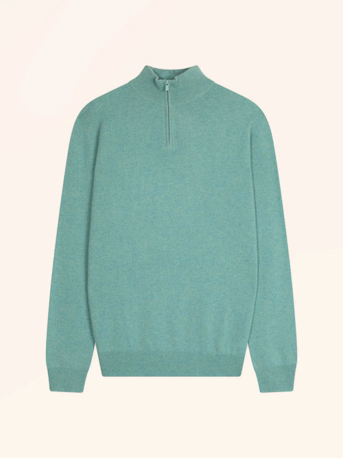 BRADLEY Pull Camionneur Vert Chiné