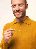 DOUGLAS Poloshirt langarm Kurkumagelb