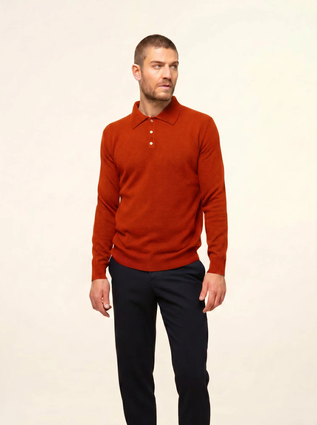 DOUGLAS Polo Manches Longues Tomate