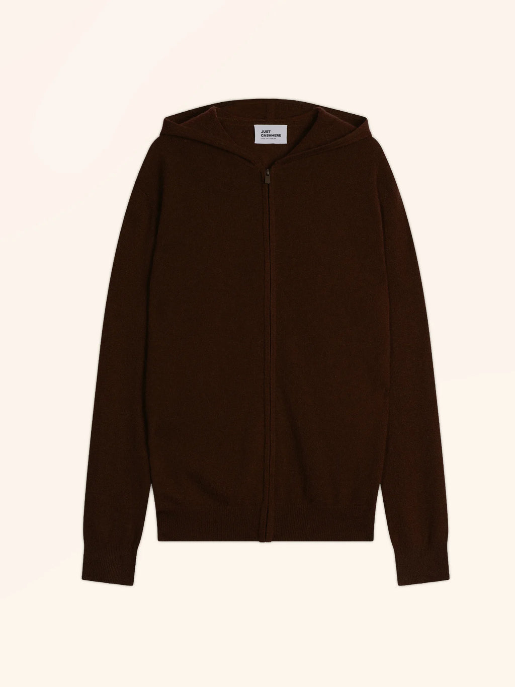 ELLIOT Gilet Zippé Capuche Café