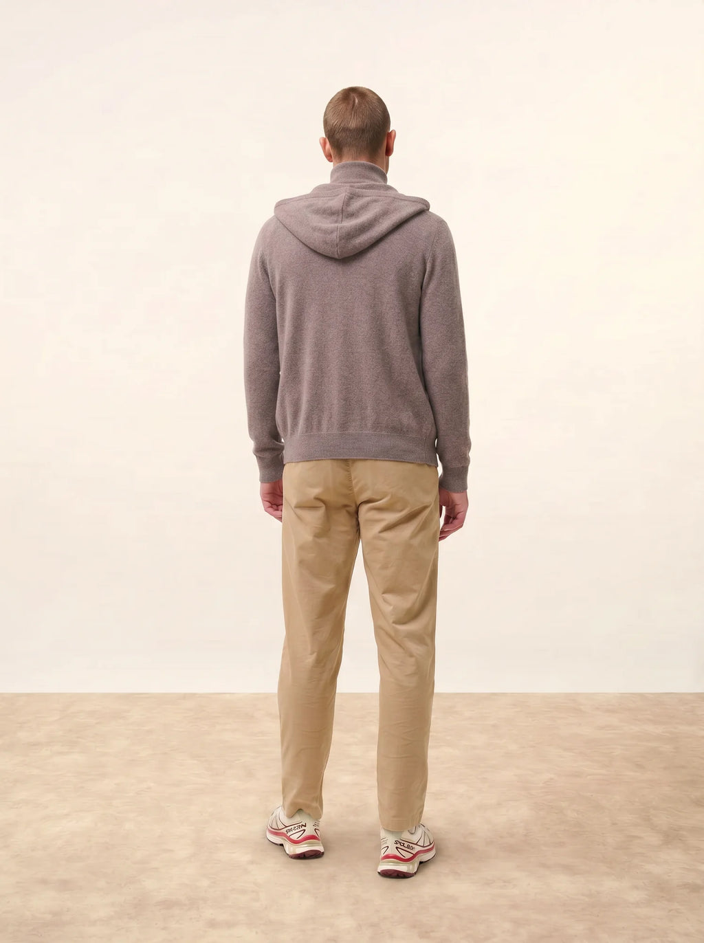 ELLIOT gilet zippé capuche caribou chiné
