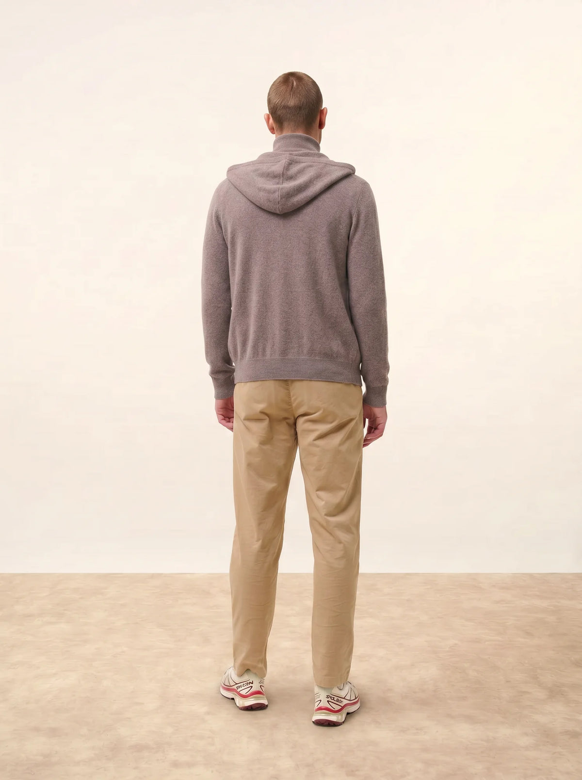 ELLIOT gilet zippé capuche caribou chiné
