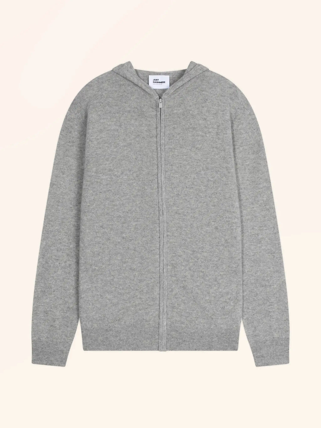 ELLIOT Gilet Zippé Capuche Gris Souris Chiné