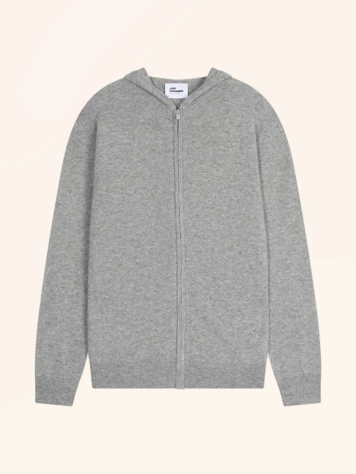 ELLIOT Gilet Zippé Capuche Gris Souris Chiné