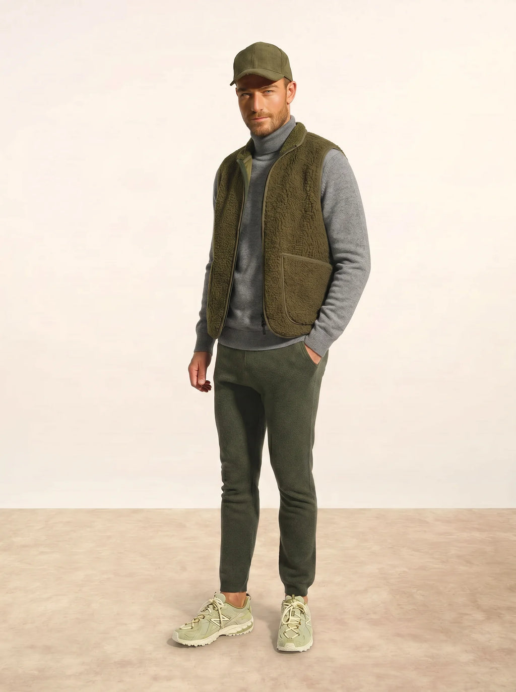 ELLIOT Gilet Zippé Capuche Gris Souris Chiné