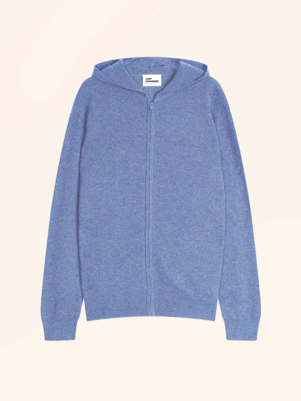 ELLIOT Gilet Zippé Capuche Ciel Chiné