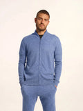 ALAN Vest Zipped Mock Neck Heather Sky