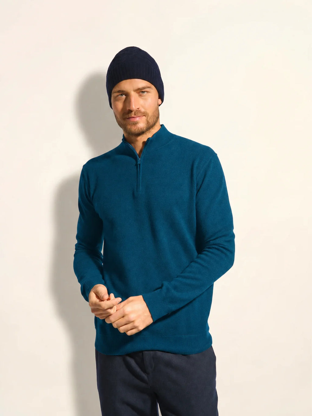 NOUR Sweater Trucker Neck Peacock