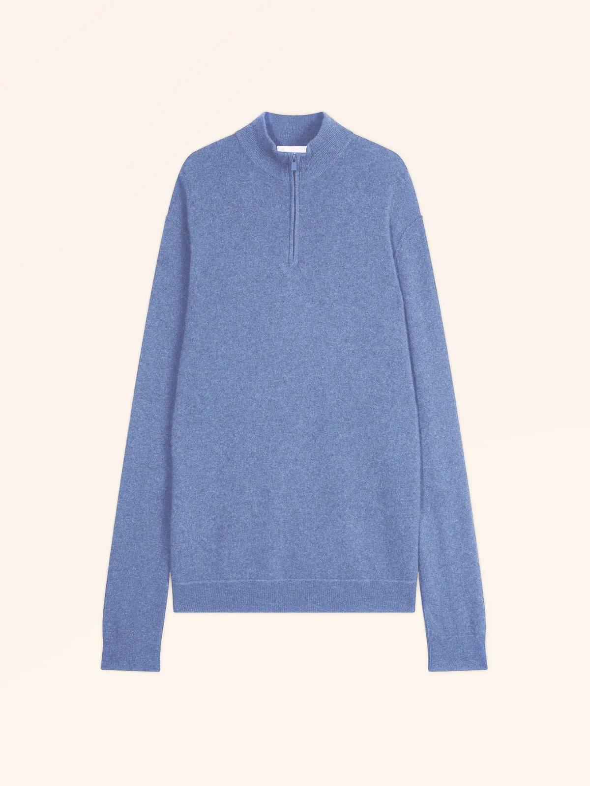 NOUR Pullover Truckerkragen Himmelblau meliert