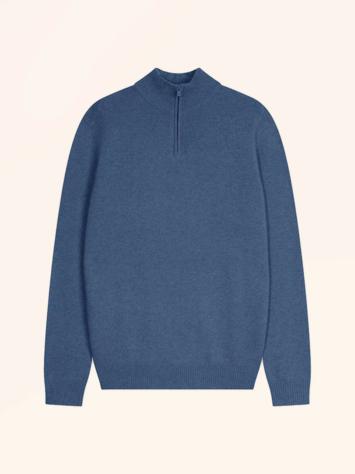 LEONIE Pullover Truckerkragen 4-fädig Denimblau