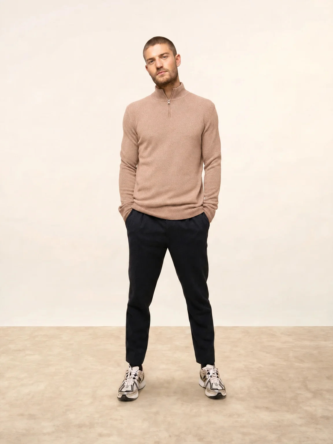 LEONIE pull camionneur 4 fils camel chiné