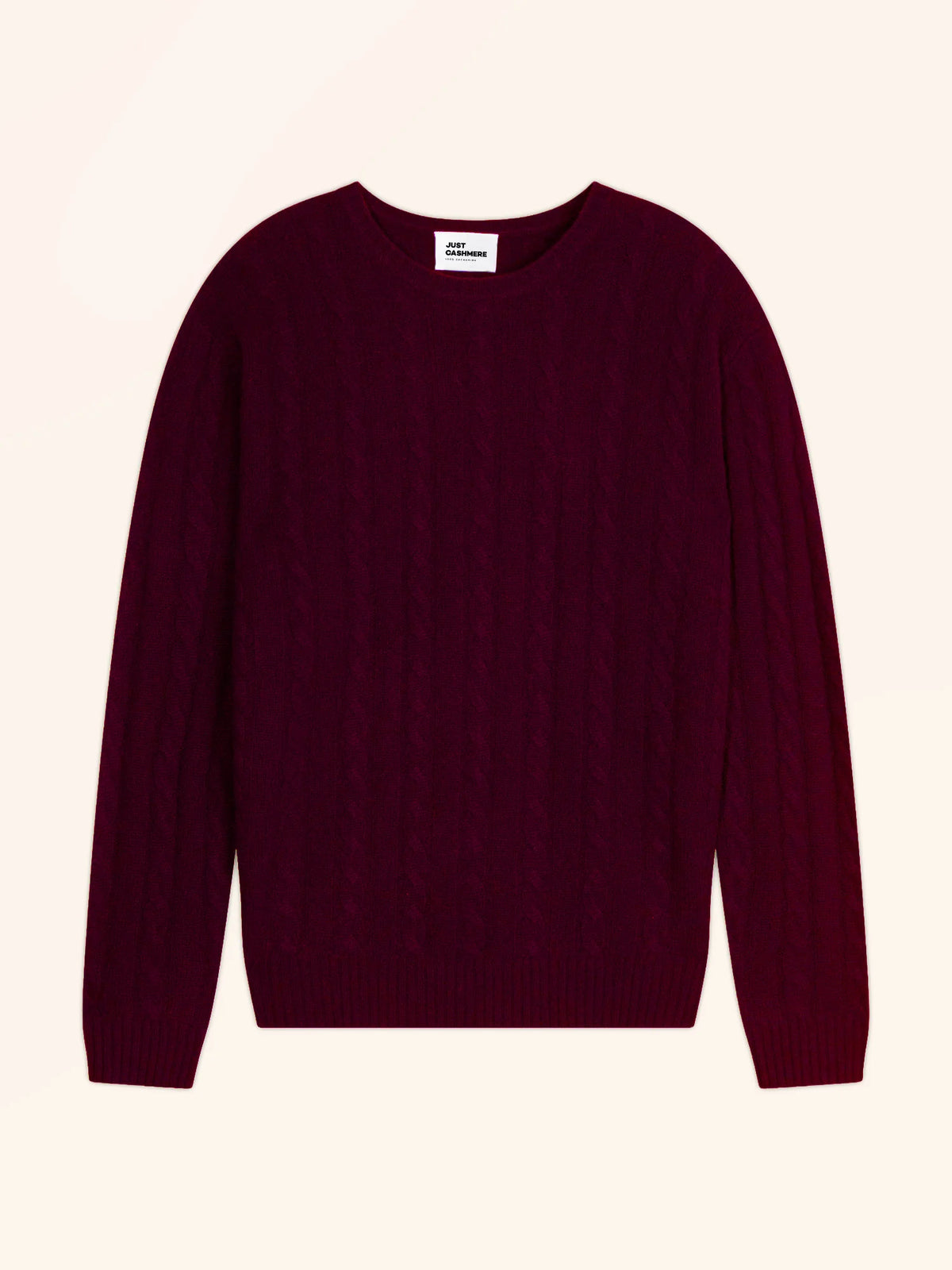 DARRI pull col rond 4 fils mûre