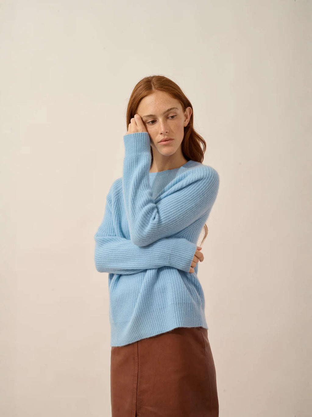 FRIO Sweater Crew Neck 4 Ply Inca Blue