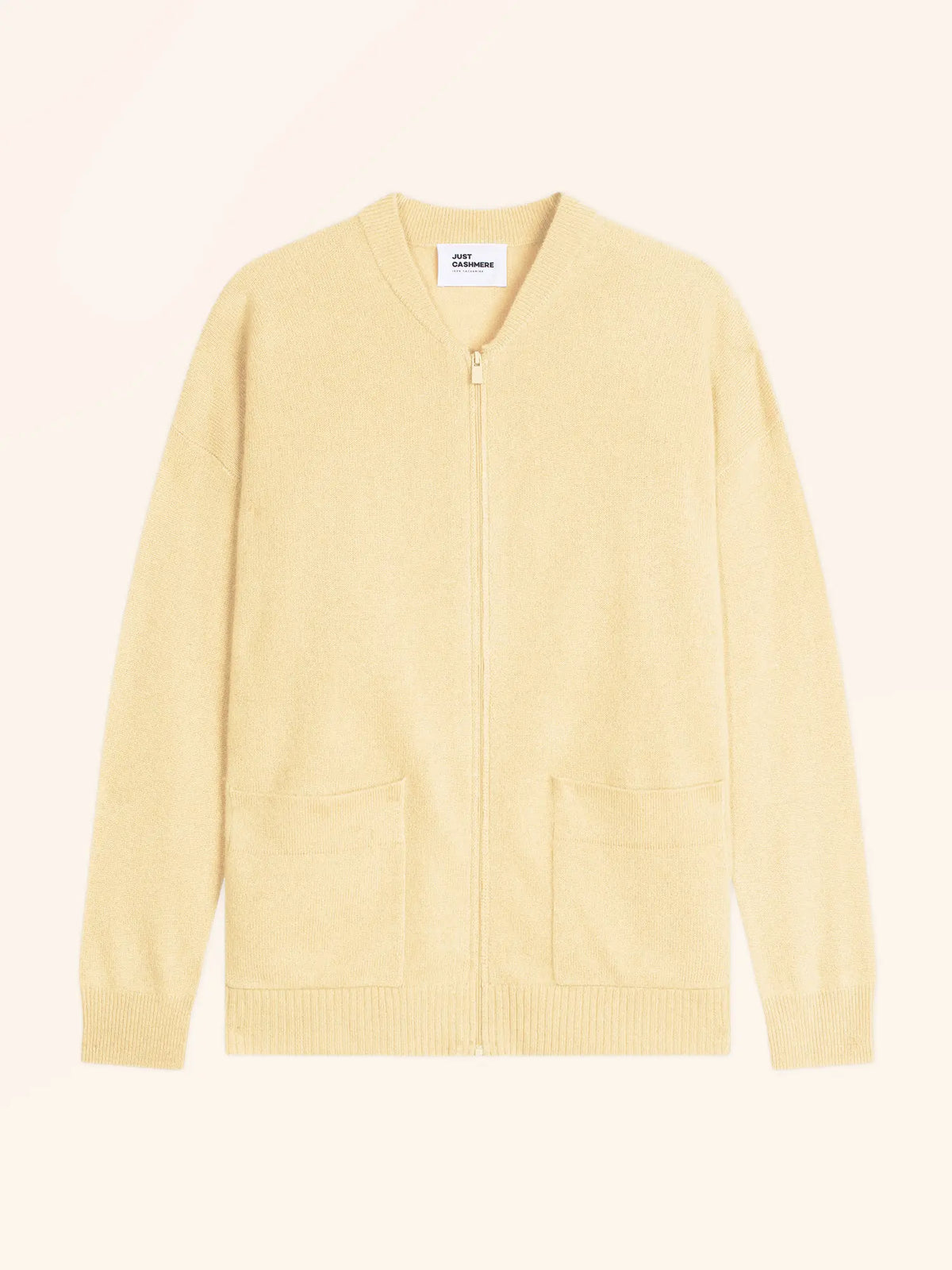 ERVIE Vest Zipped Mandarin Collar Lemonade