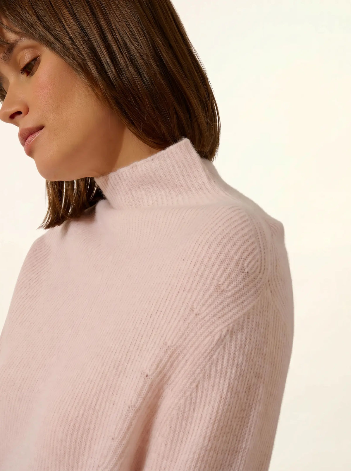 CAMILA Pullover Stehkragen Babyrosa