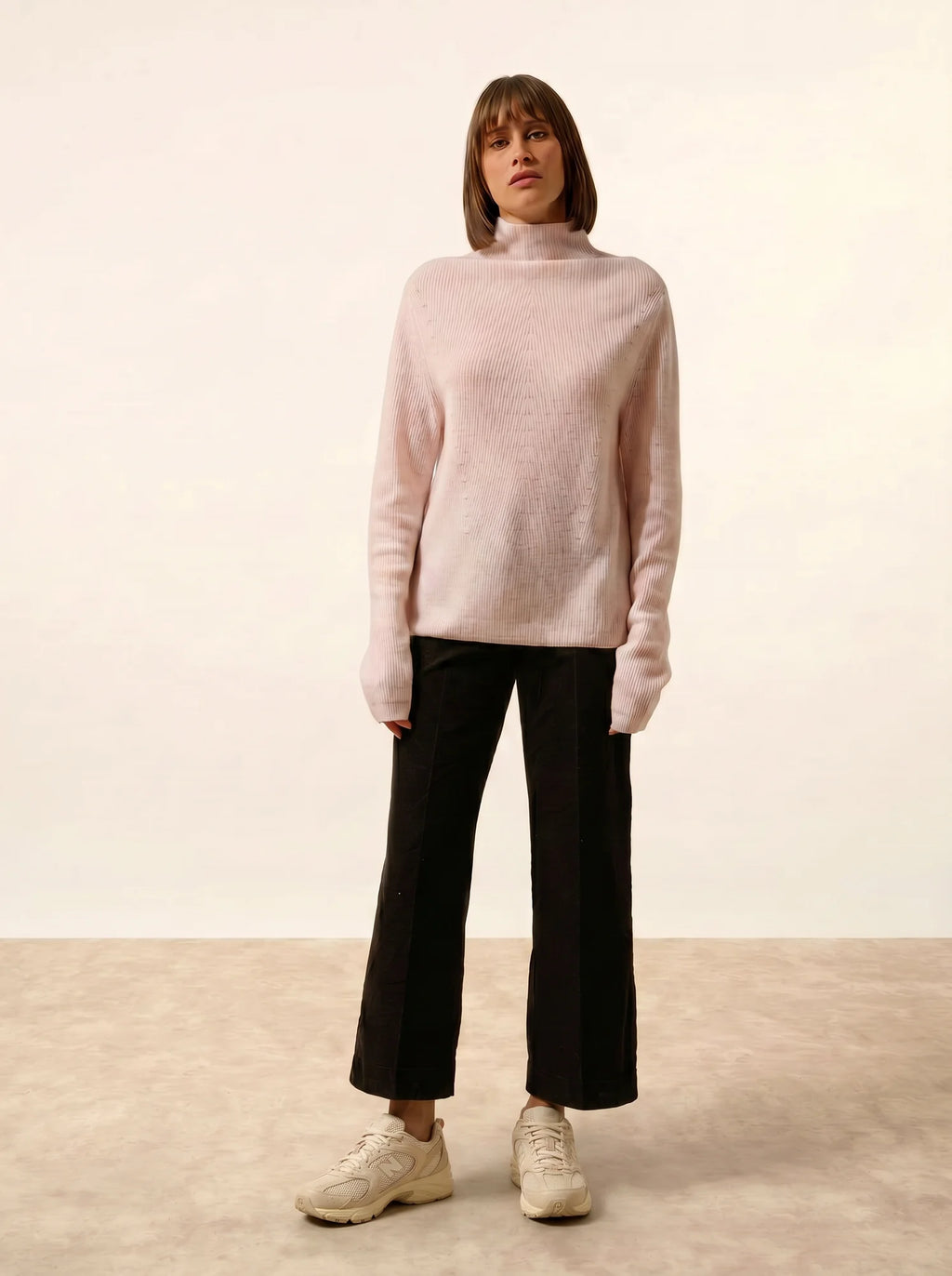 CAMILA Pullover Stehkragen Babyrosa