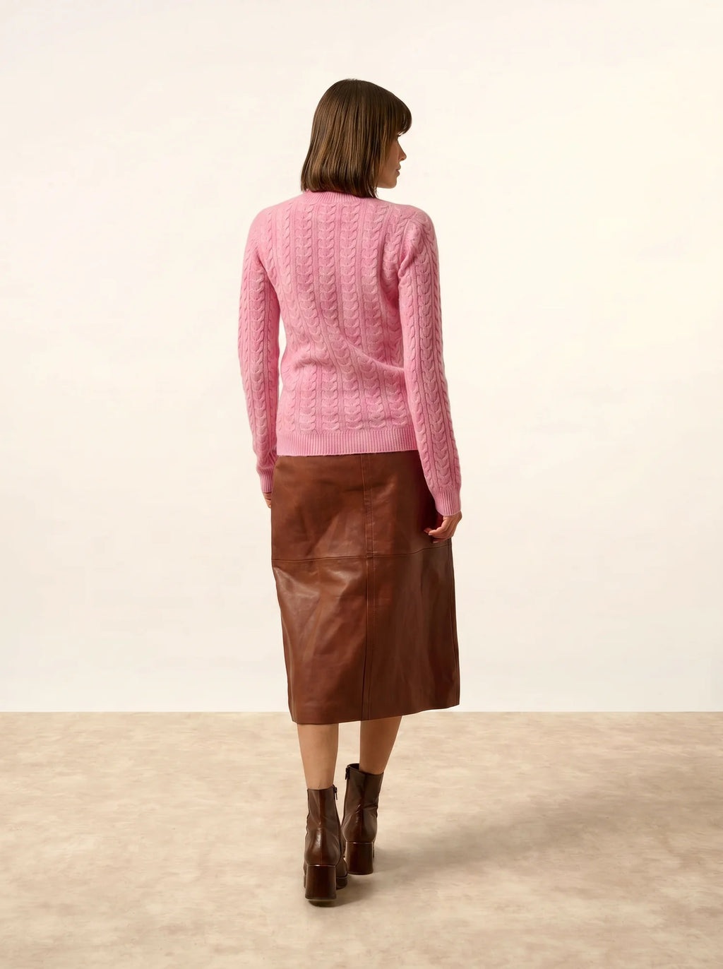 ALICE Pull Col Rond 4 Fils Dragée