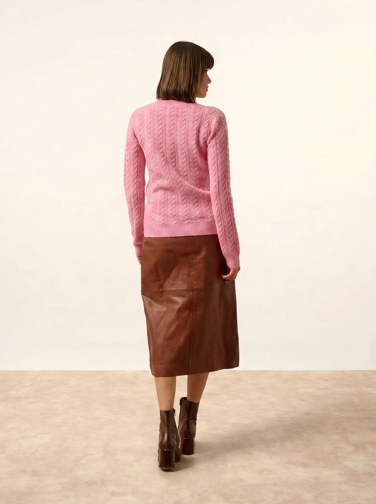 ALICE Pull Col Rond 4 Fils Dragée