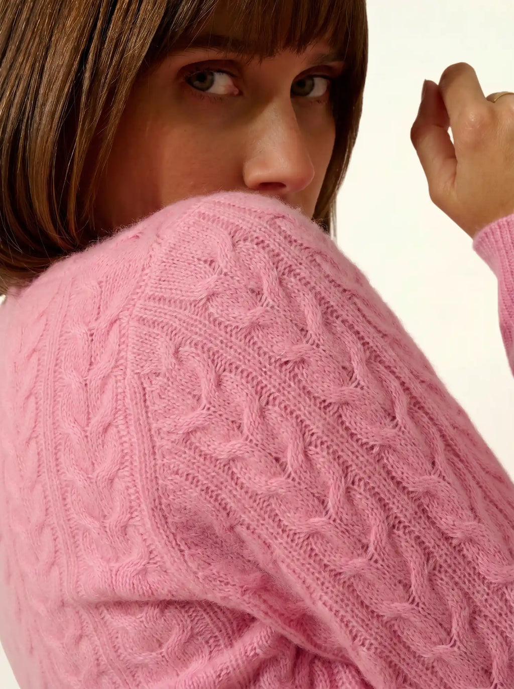 ALICE Pull Col Rond 4 Fils Dragée