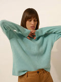ALYSSA Pullover Stehkragen Aqua