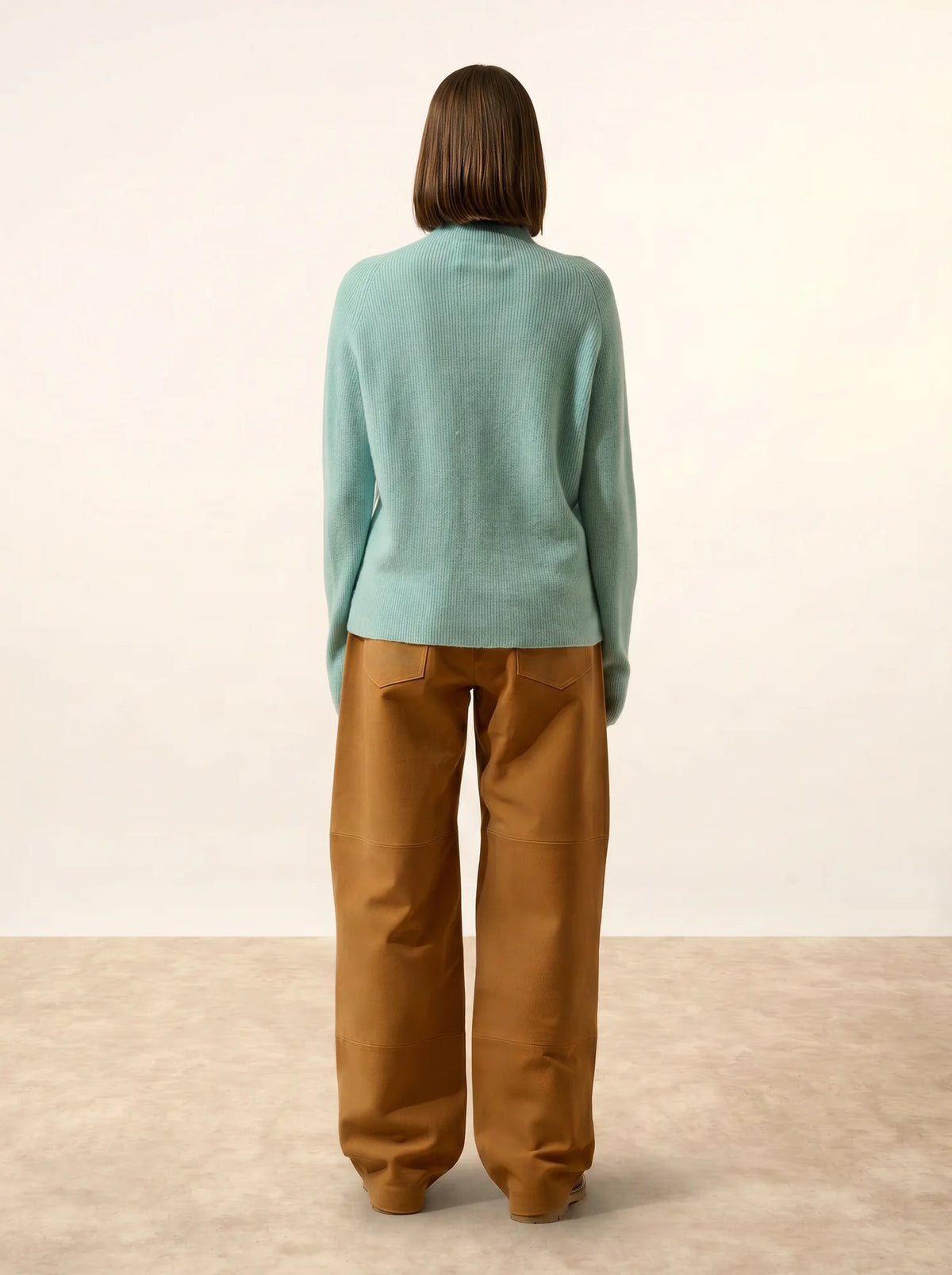 ALYSSA Pullover Stehkragen Aqua