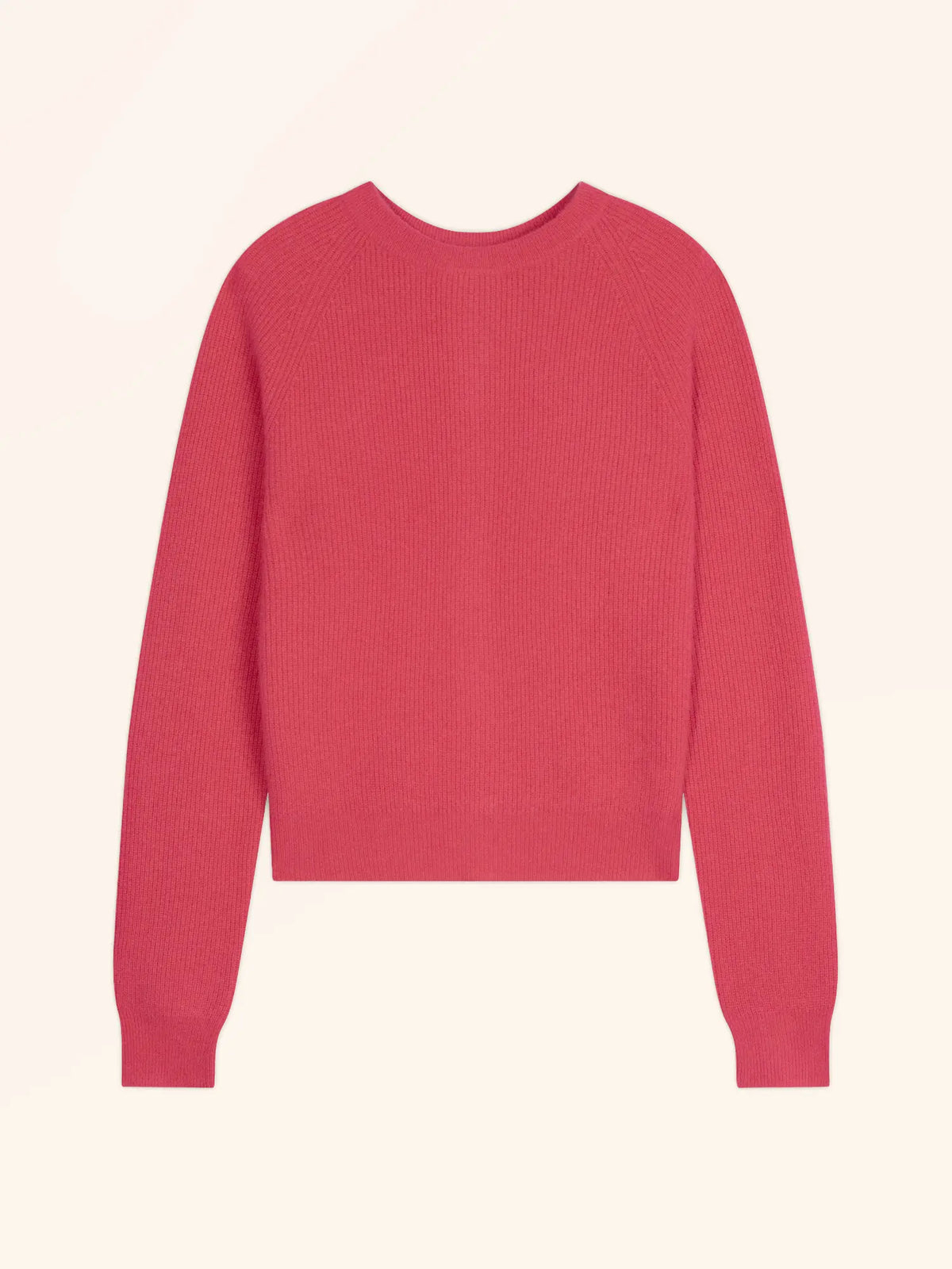 JONA Pull Col Rond Zippé Dos Corail