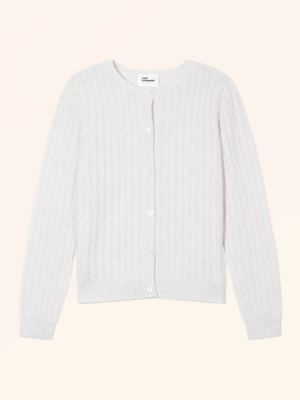 LAURA cardigan col rond blanc chiné