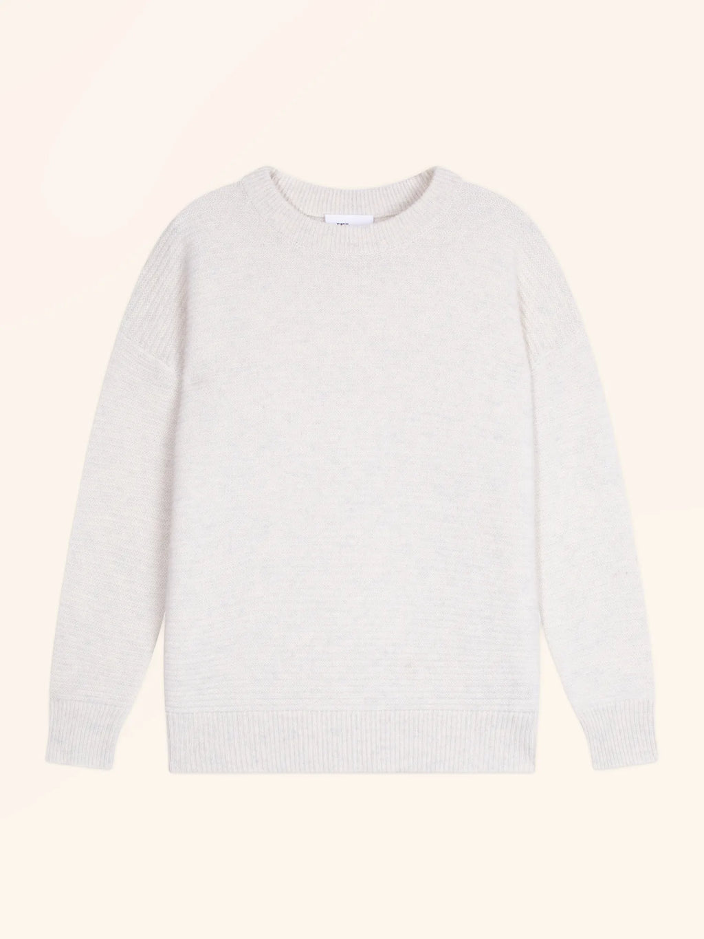 LOUNA Sweater Crew Neck 4 Ply Heather White