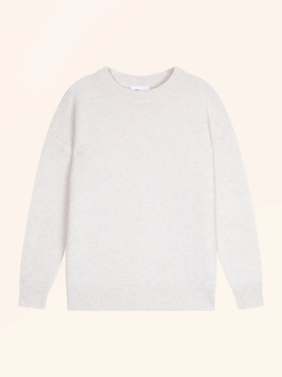 LOUNA Sweater Crew Neck 4 Ply Heather White