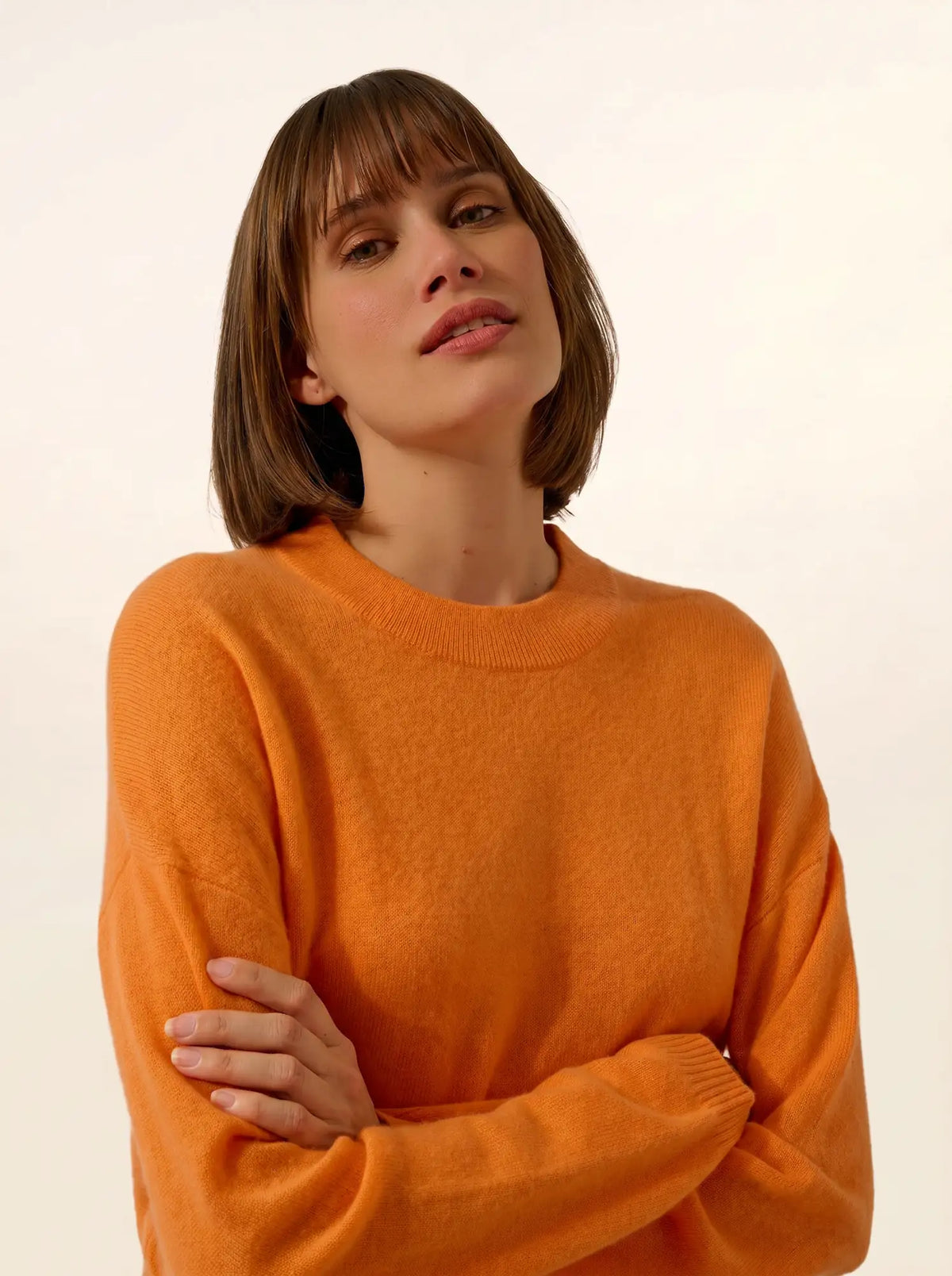 JOSPE Pullover Rundhalsausschnitt Melone