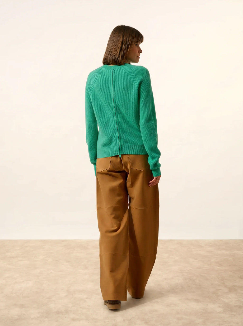 JONA Sweater Crew Neck Zipped Back Jungle