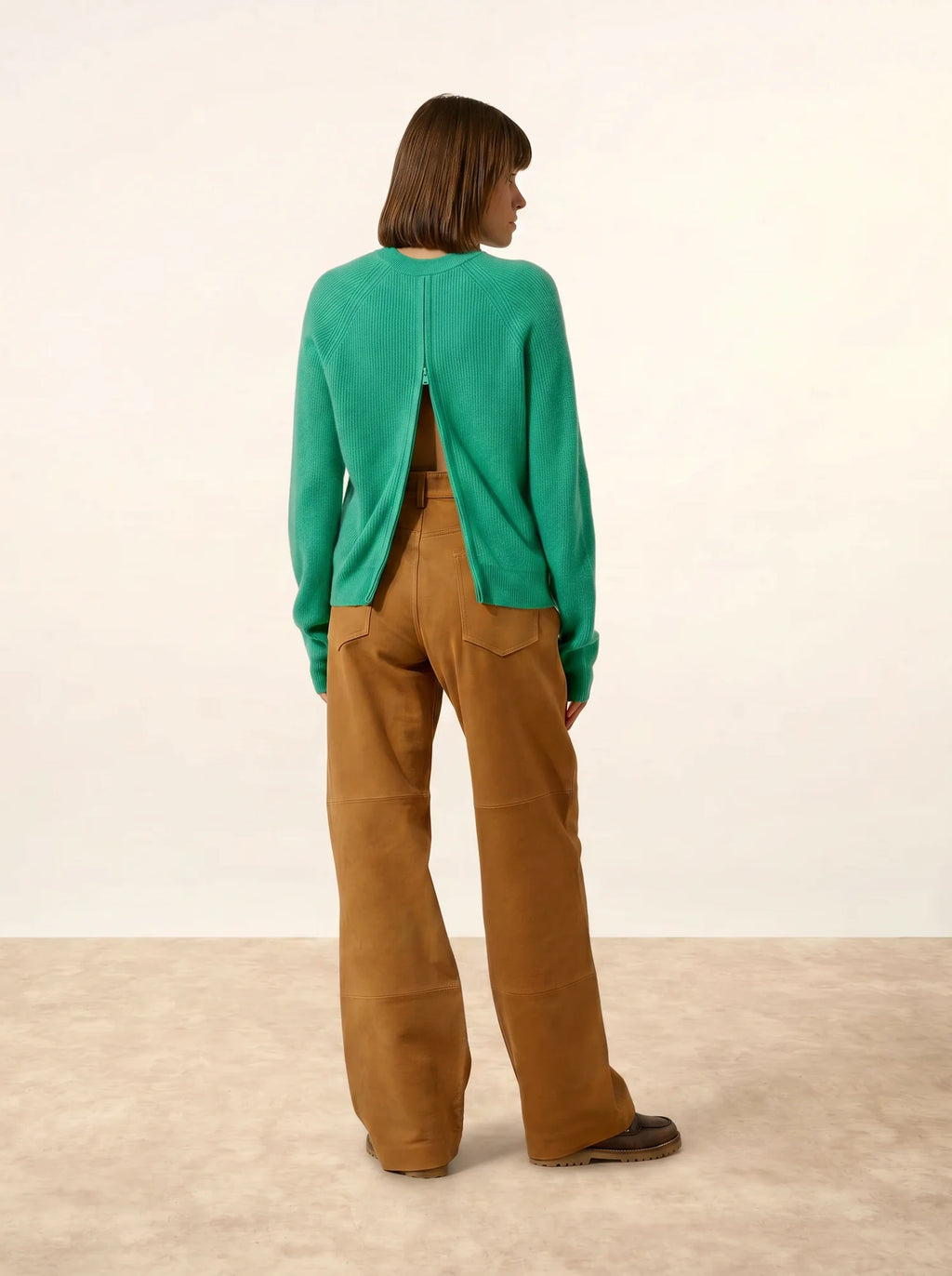 JONA Sweater Crew Neck Zipped Back Jungle