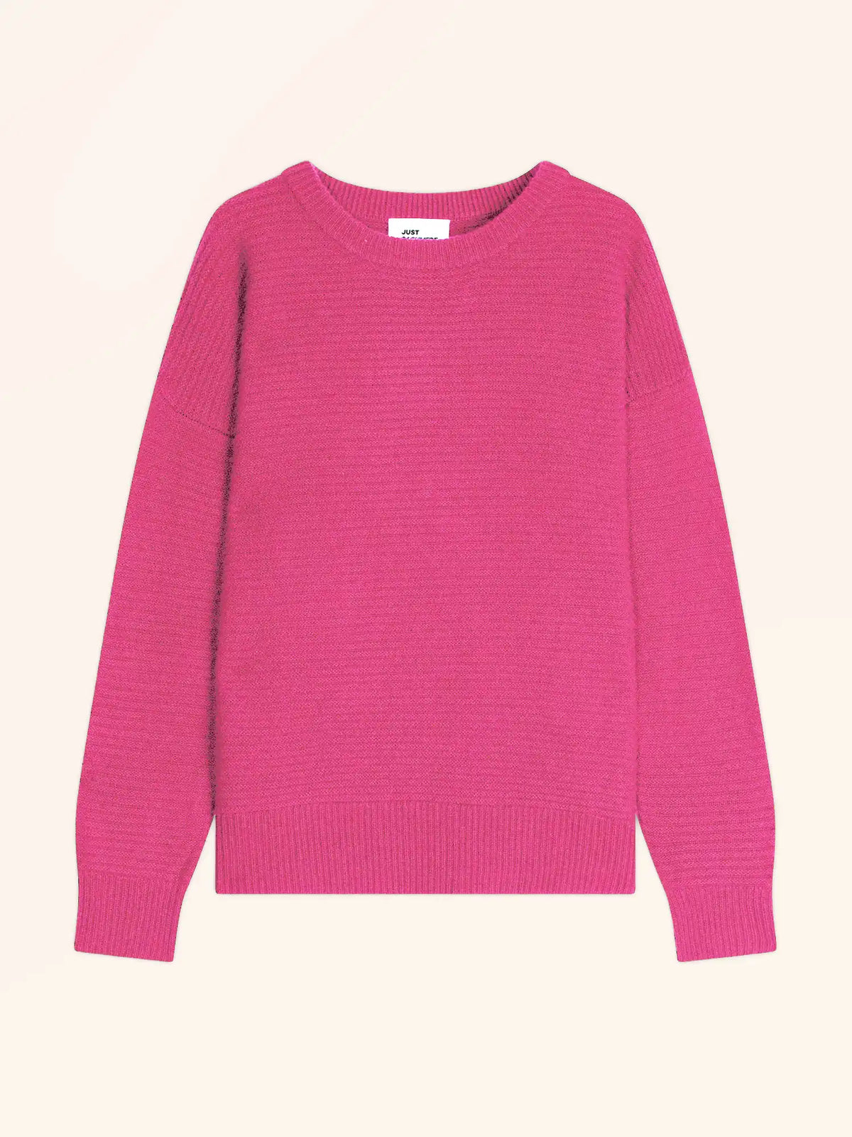 LOUNA Pullover Rundhalsausschnitt 4-fädig Flamingorosa