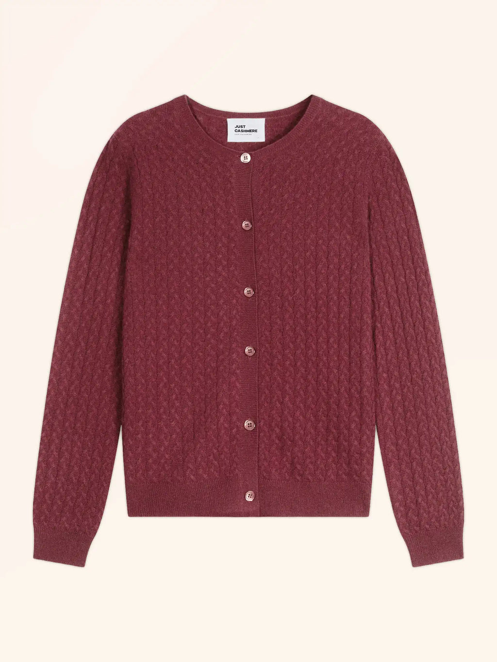 LAURA Cardigan Crew Neck Cherry