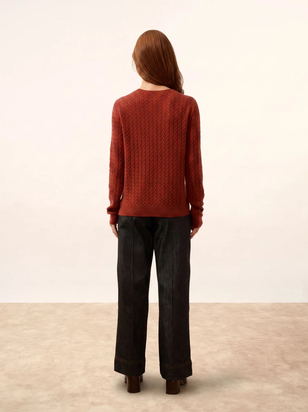 LAURA Cardigan Crew Neck Cherry