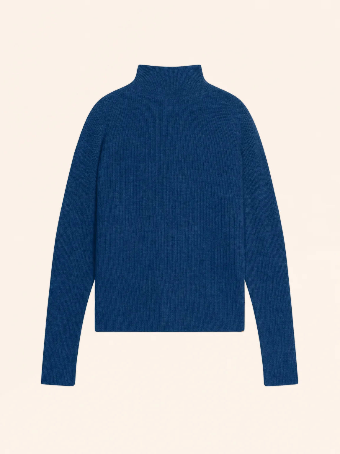 ALYSSA Sweater Mock Neck Heather Blue