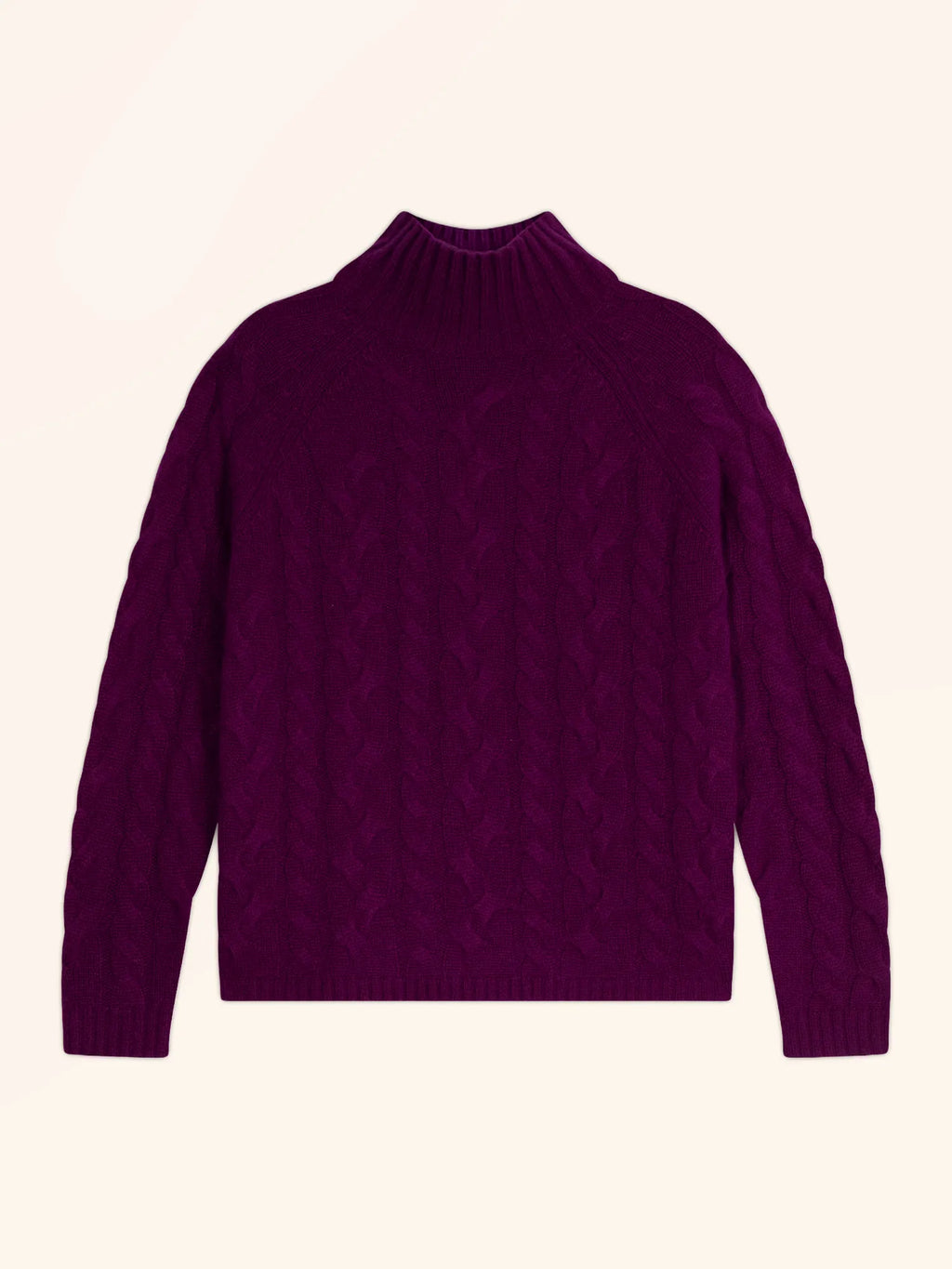 SERENOA Sweater Mock Neck 6 Ply Plum