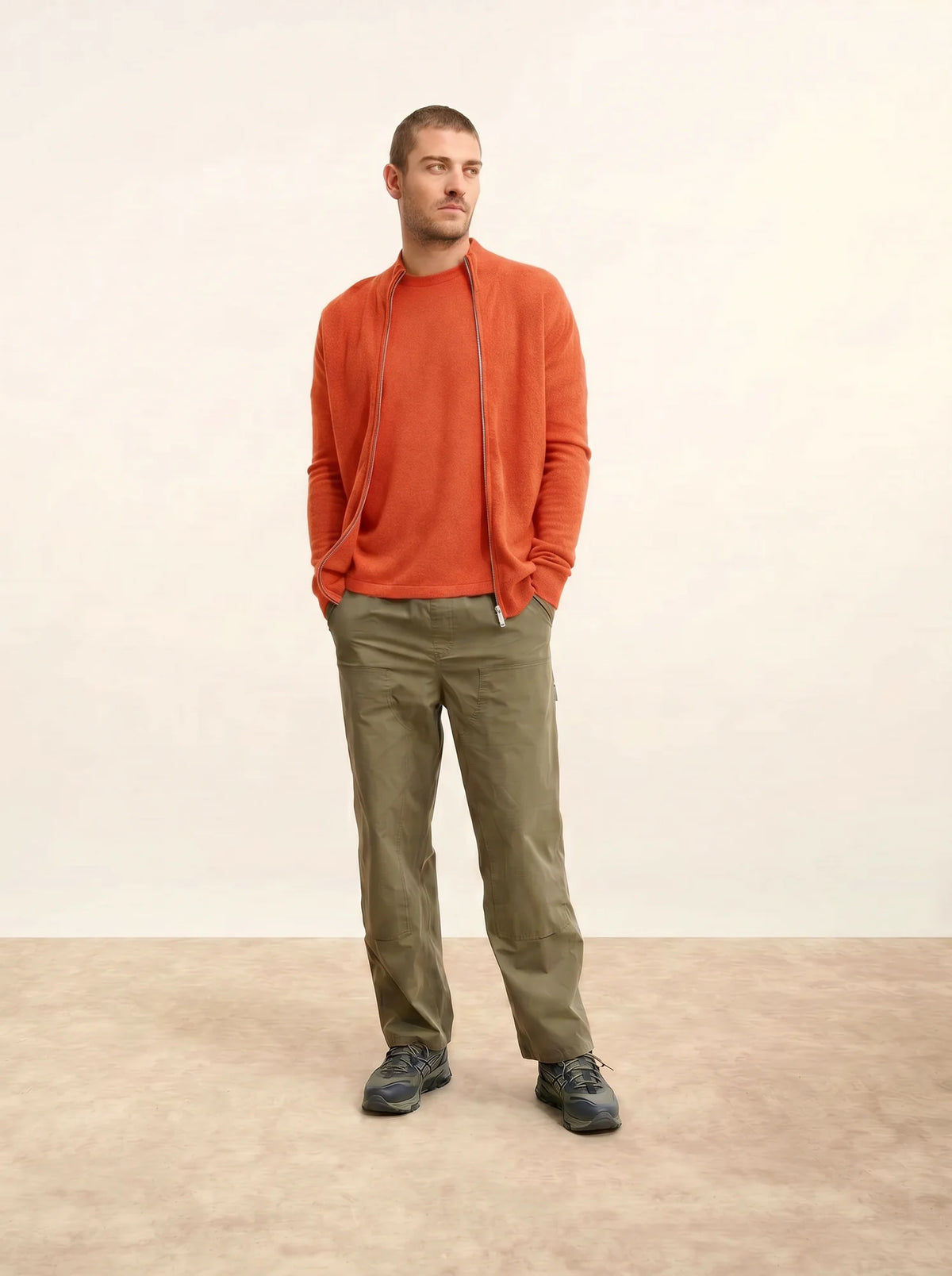 ALAN gilet zippé col montant orange