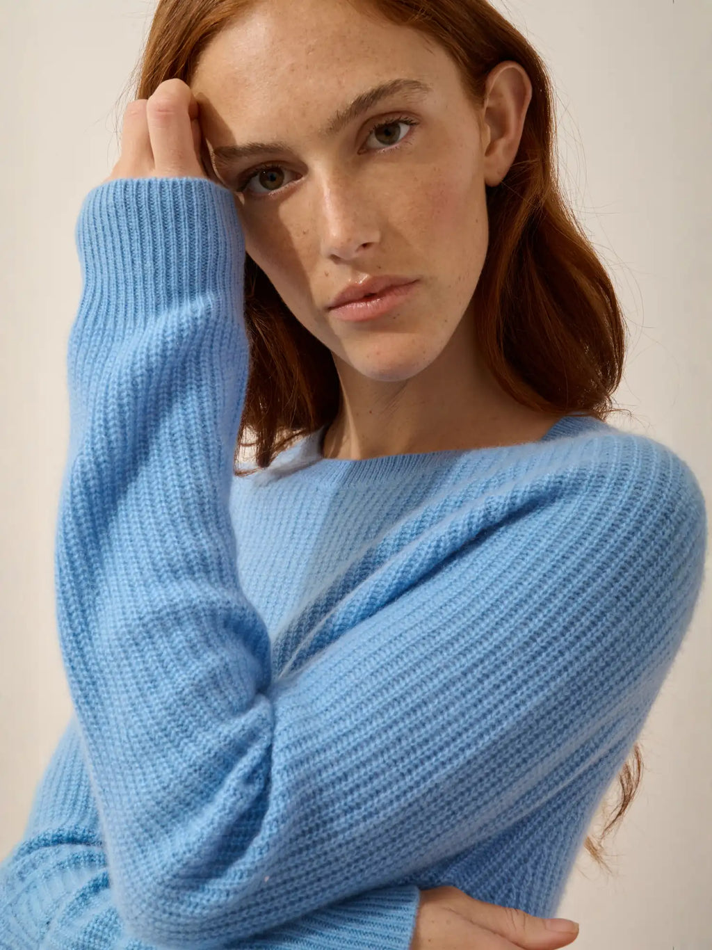 FRIO Pullover Rundhalsausschnitt 4-fädig Babyblau