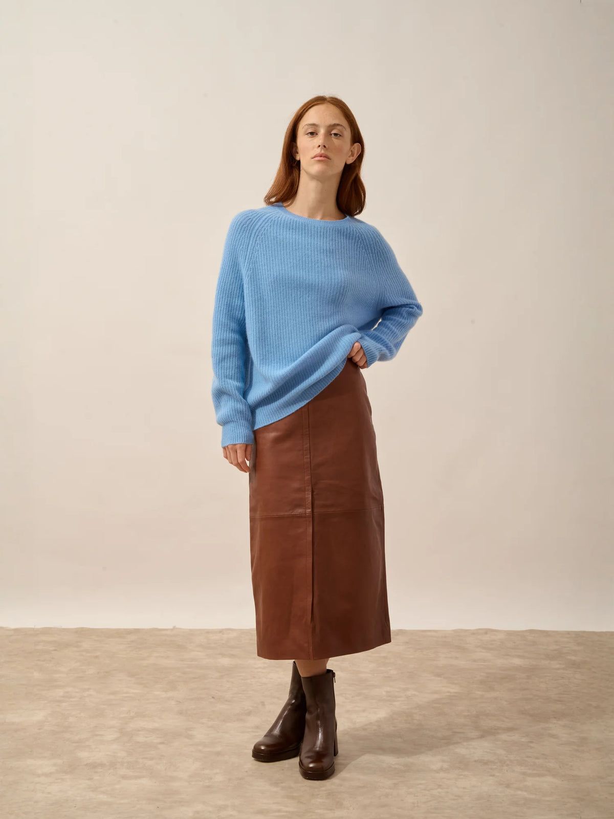 FRIO Pullover Rundhalsausschnitt 4-fädig Babyblau